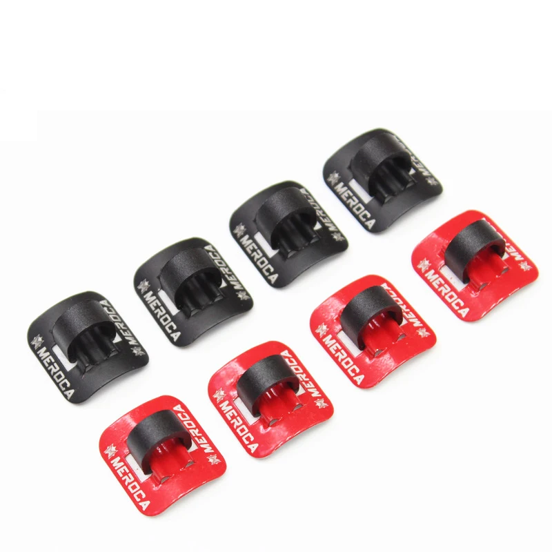 

4pcs Alloy 3M Stick on Housing/Hose Cables Guide C-clips Adapter For Bike Shifter Brake Housing Bike Frame C Buckle Guides