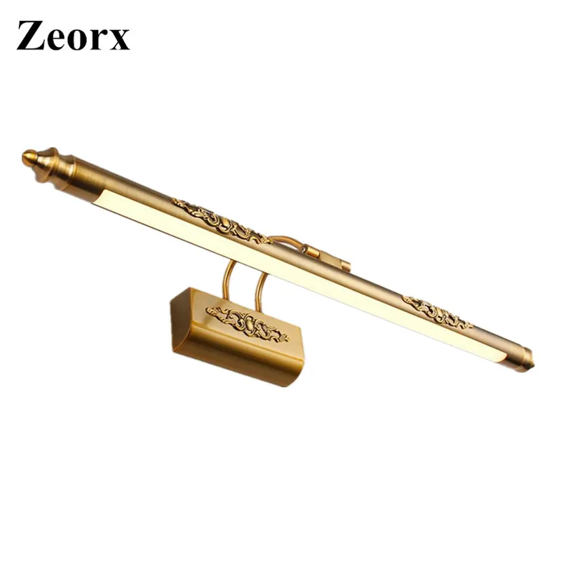 

ZEORX 8W 50CM 19IN Bathroom Mirror Lamp Waterproof Retro Bronze Cabinet Vanity Led Wall Light Lamp Bathroom Lighting