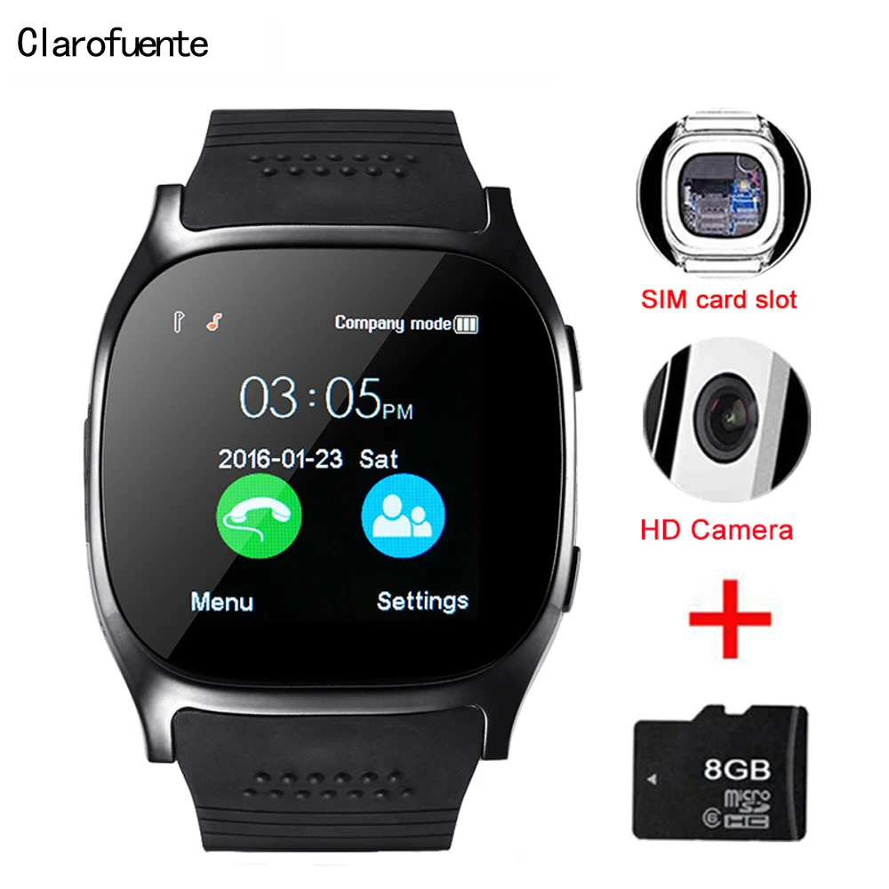 

2019 Latest Smart Watch Android Phone Watches Pedometer Reloj Inteligente Clock Mini Bluetooth Phone Mate GSM SIM TF Card Camera