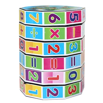 

Cartoon Colorful 6 Layers Mathematics Digital Numbers Cube Sliding Puzzle Cube Numbers and Signs Fun Education Learning Math Toy