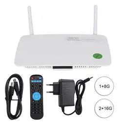 Q1404 + FAKAFHD RK3229 2,4G Wi-Fi Смарт ТВ-бокс для Android 8,1 EU Plug 110-240 V