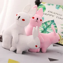 Кролик плюшевая игрушка Собачка Стиль езды на кролике мягкие игрушки красный глаз розовый и белый цвета