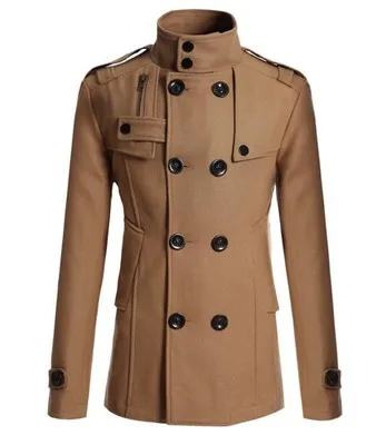 Men Good Quality Double Breasted Wool Blend Overcoat For Men Size M-3XL Fashion 2018 Brand Winter Long Trench Coat Men Good Quality Double Breasted Wool Blend Overcoat For Men Size M-3XL Fashion 2018 Brand Winter Long Trench Coat