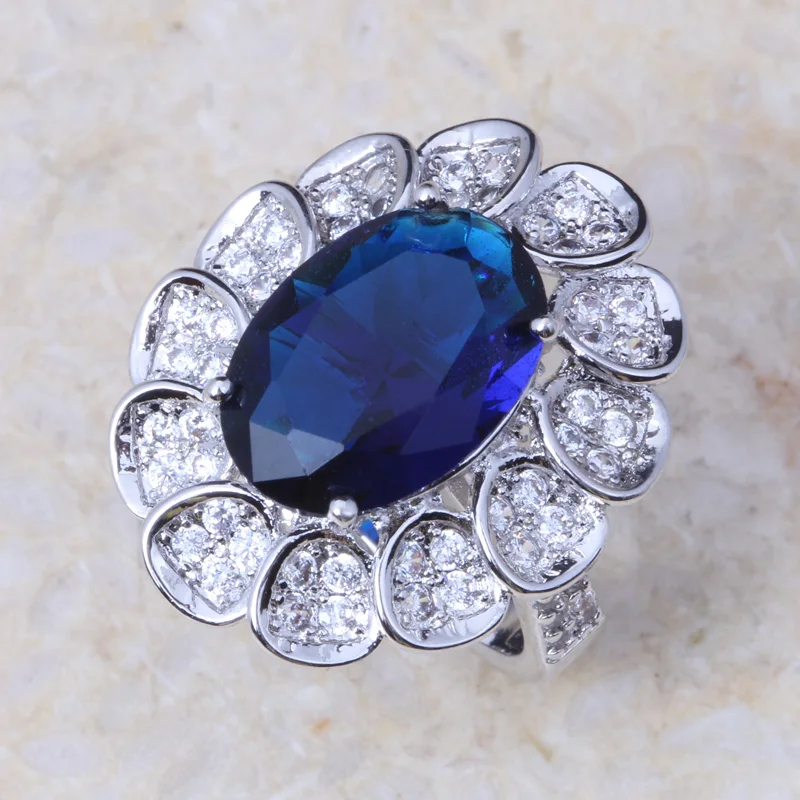 AAA CZ Lab Wholesale Created Crystal Quartz Silver Colour Fashion Ring