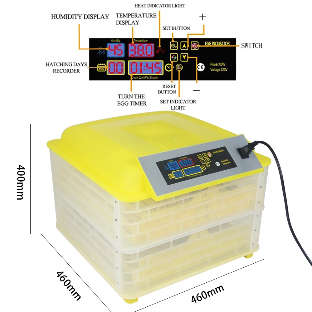 Automatic 96 Eggs Mini Egg Incubator Artificial Incubation ...
