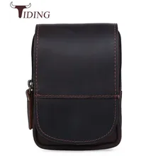 Tiding ретро пояса из натуральной кожи сумки для мужчин телефон Сумки поясная сумка поясной ремень сумка маленький многофункциональный день пакет темно-коричневый