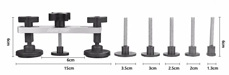 PDR Тяговый мост Набор инструментов безболезненный вмятин ремонт удаление тяговые вкладки присоска пластина град повреждения ремонтный набор инструментов
