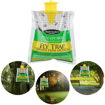 

Fly Trap Catcher Bug Mosquito Killer Moth Insect Killer Pest Control Products Disposable Plastic Hanging Bait Bag Dropshipping