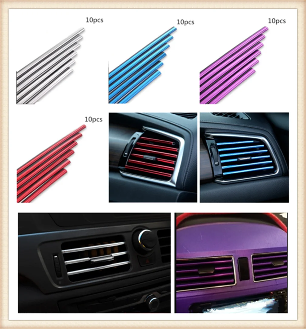 

car parts air conditioning outlet decorative strip clip modified personality for Toyota VIOS LAND CRUISER PRADO COASTER