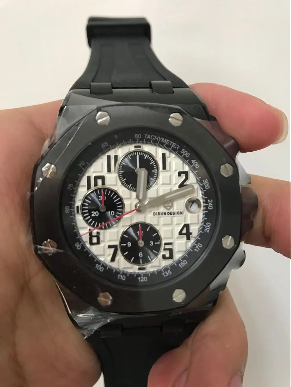 

2018 luxury brand watch rubber sport men watches stainless steel Miyota Chronograph watch sapphire montre homme Military watch