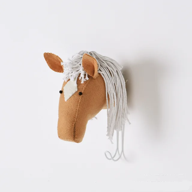 Cute 3D Animal Head Wall Decoration Protection Stuffed Head Toys Wall