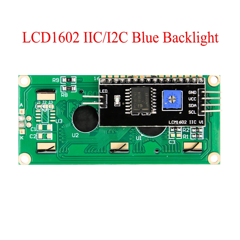 LCD1602 синий желтый зеленый серый подсветка IIC/igc RGB клавиатура Щит LCD2002 LCD2004 для arduino raspberry pi - Цвет: 1602 IIC Blue