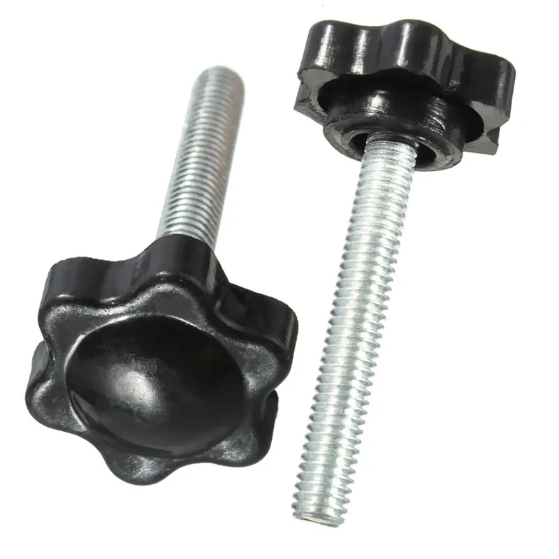 

MTGATHER 5pc Diameter 25mm M6x40mm Star Shaped Head Knob Screw Clamping Plum Plastic Head