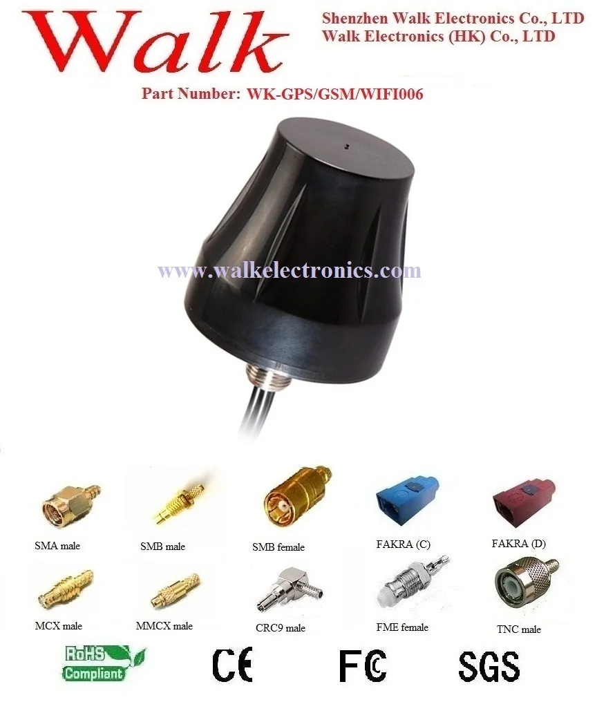 

GPS GSM 3G WIFI Antenna, gps gsm WIFI car antenna, waterproof outdoor gps 3g wifi combo antenna, screw mount