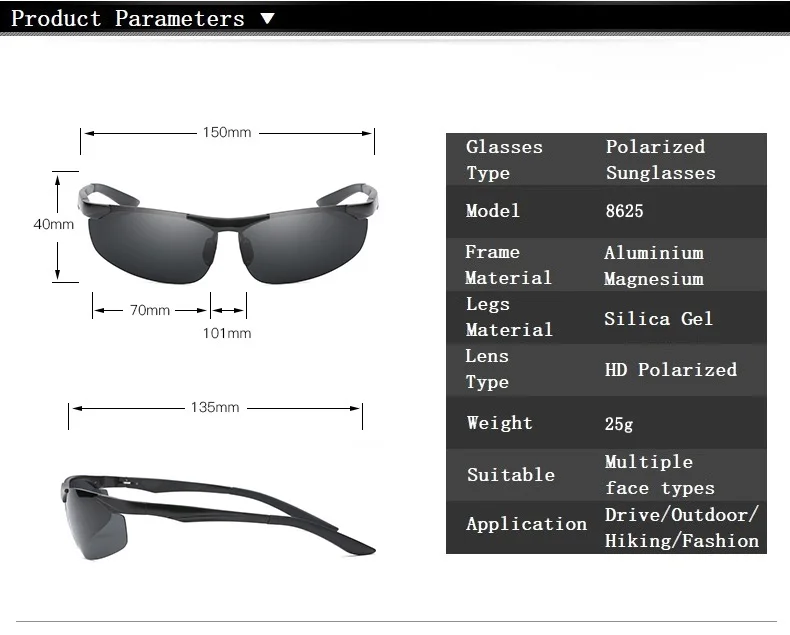 YSO солнцезащитные очки Для мужчин поляризационные UV400 алюминия и магния рамка солнцезащитные очки вождения очки полу без оправы аксессуары для Для мужчин 8625