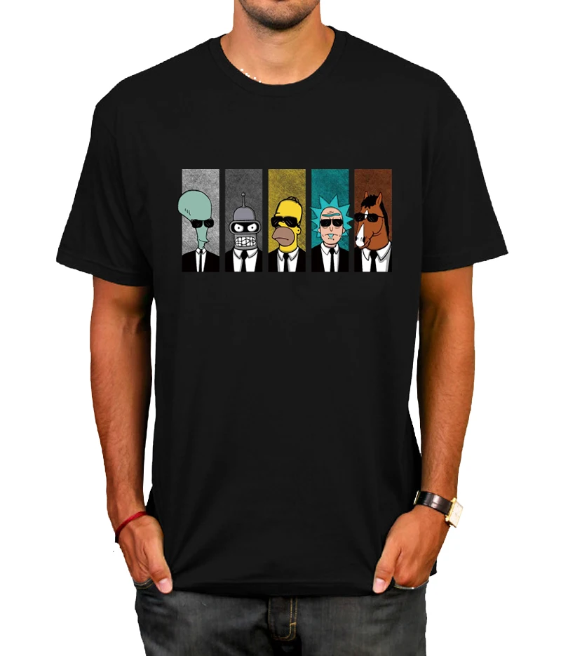 font b Anime b font rick morty t shirt Cool TV Tee Men Tees Shirt