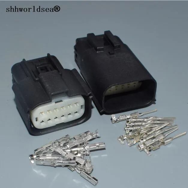 

shhworldsea 12 Pin car Automotive Headlight Plug Female Male Connector plug 33472-1201 For Ford Focus Mondeo Buick Chevrolet
