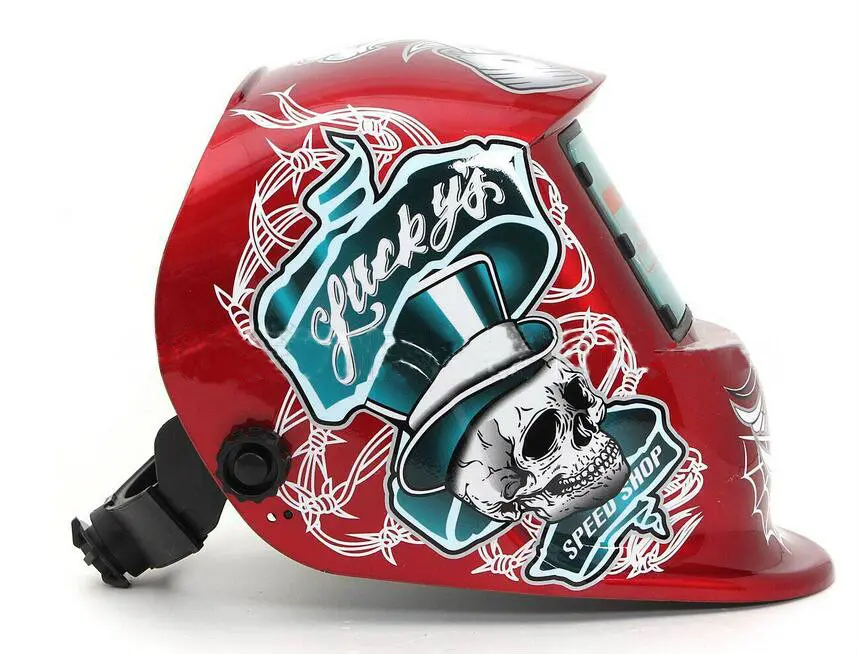 

2017 new Red United States Uncle Ritz Welding Face Mask Welding Helmet Skeleton Head Welding Cap Soldering iron
