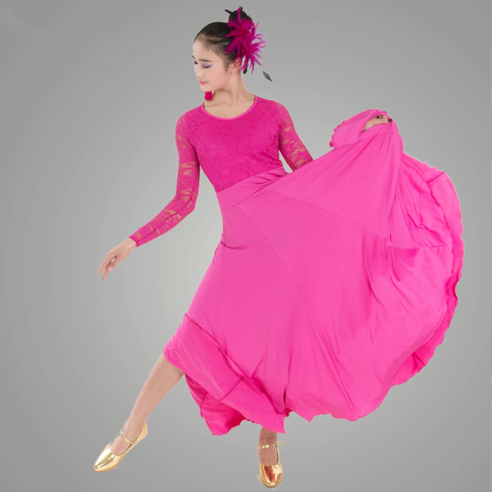 Buy 2017 Women Ballroom Dance Dress Milk Silk Lace