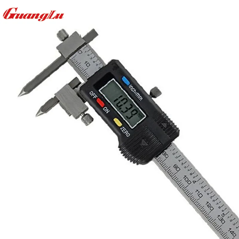 

GUANGLU Centerline Digital Caliper With Conical Tips 5-150mm/0.01mm Stainless Steel Gage Micrometer Measuring Tools