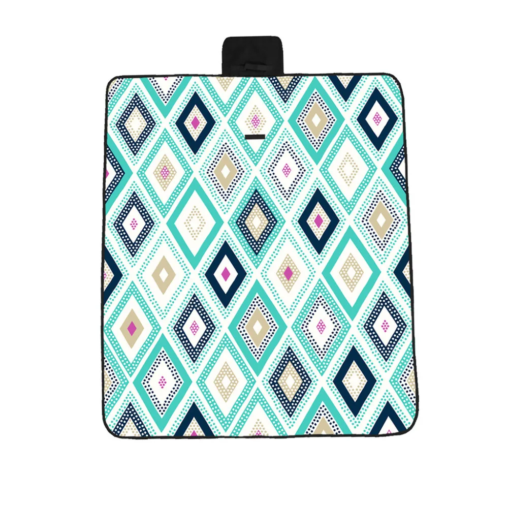 

Multicolor 148x200cm 5 Size Handle Design 3D Digital Printing Full Polyester Oxford Cloth Picnic Mat Beach Mat #5A03