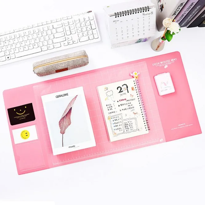 

Multifunctional PVC Waterproof Desk Organizer Holder Writing Pad Computer Mouse Cushion School Office Stationery