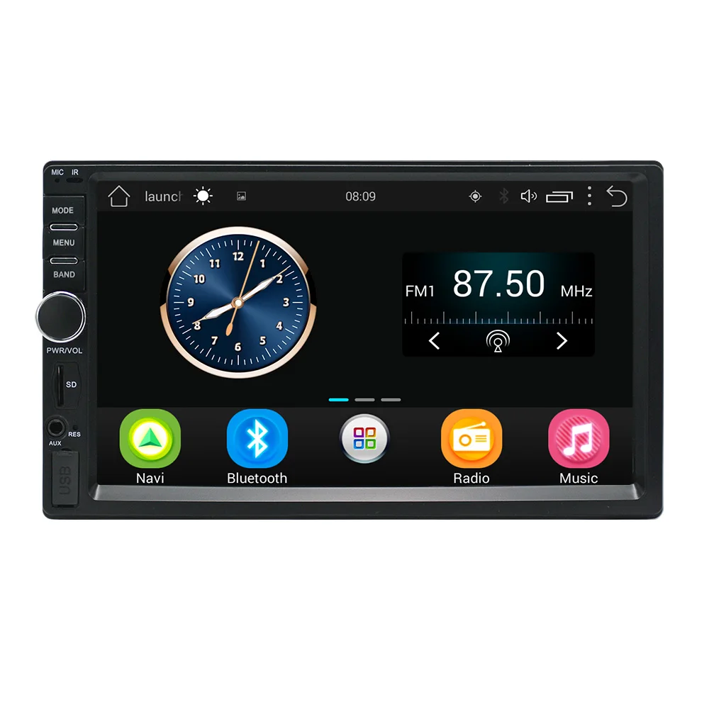 Hikity 7 ''Android coche Radio Estéreo navegación GPS 2 Din Touch USB coche reproductor Multimedia reproductor de Audio trasero cámara de vista