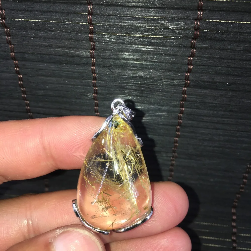 

Natural titanium crystal Women or Man Necklace Pendant Super energy Healing Crystal T1296