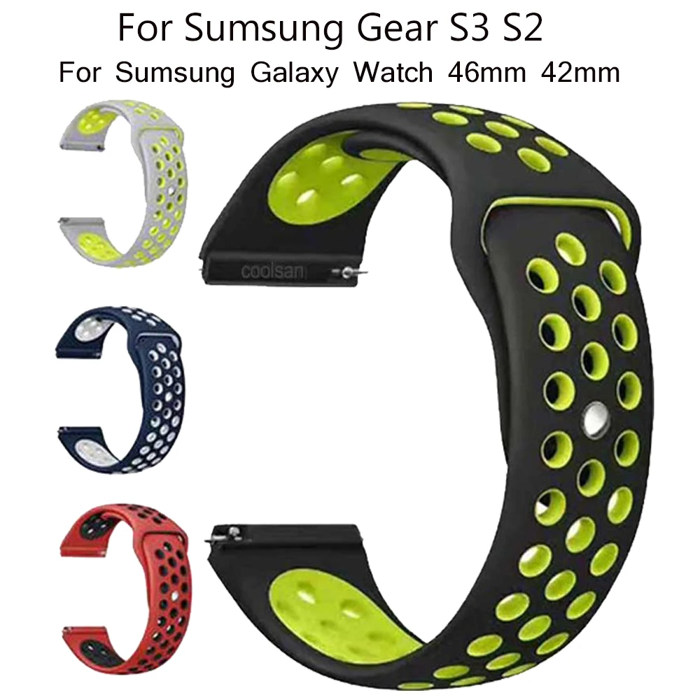 20 22 мм для Galaxy watch 46 ремешок Samsung Gear sport S2 S3 Classic Frontier Band huami amazfit pace Bip BIT