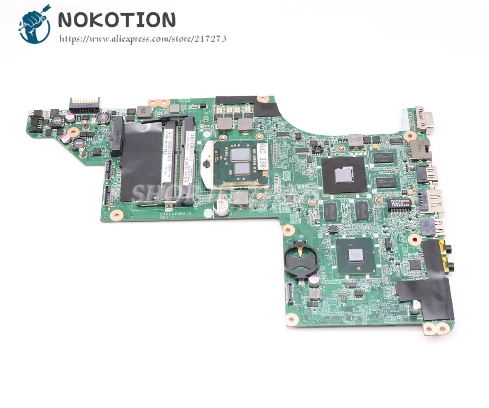 NOKOTION DA0LX6MB6F2 615308-001 630981-001 аккумулятор большой емкости для hp павильон DV7 DV7T DV7-4000 Материнская плата ноутбука HM55 DDR3 HD5650M Процессор