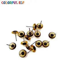 Frete grátis cor marrom olhos de vidro 100ps 3mm-12mm por atacado olhos de vidro em pinos de fio