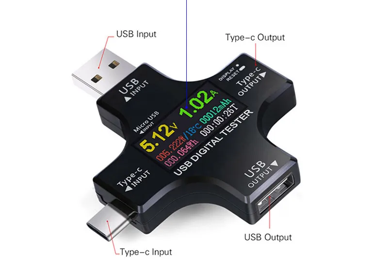 USB 3,0 тип-c USB тестер постоянного тока цифровой вольтметр амперитор напряжение измеритель тока Амперметр детектор банк питания индикатор зарядного устройства