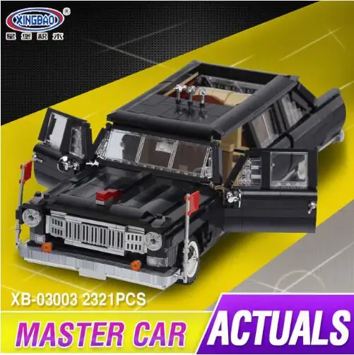 

XingBao 03003 2327Pcs Creative MOC Technic Series The HongQi Master Car Set compare legoing Building Blocks Bricks Toys for boy