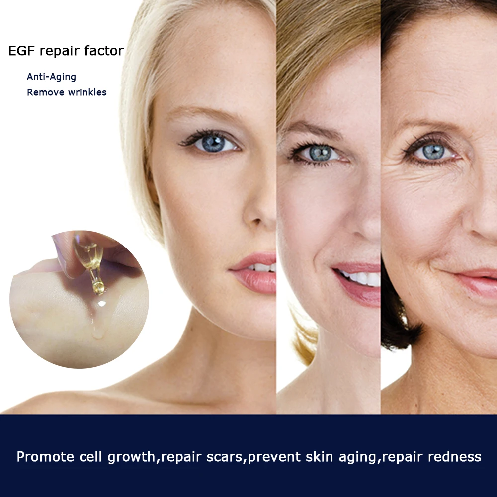 

10 Peptide EGF Factor 24K Gold Essence Liquid Anti Aging Whitening Face Care Capsule wrinkle Remove Ance No Bottle 6capsules