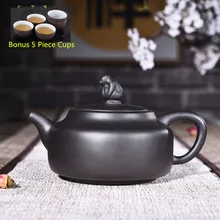 300 мл yixing фиолетовый песок чайник подлинный ручной работы Черная обезьянка чайник керамическая глина кунг-фу чайные наборы бутылок
