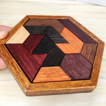 

Original Wooden Tangram/Jigsaw Board Puzzle Toys Geometric Shape Baby Educational & Learning Toy High Quality Free Shipping