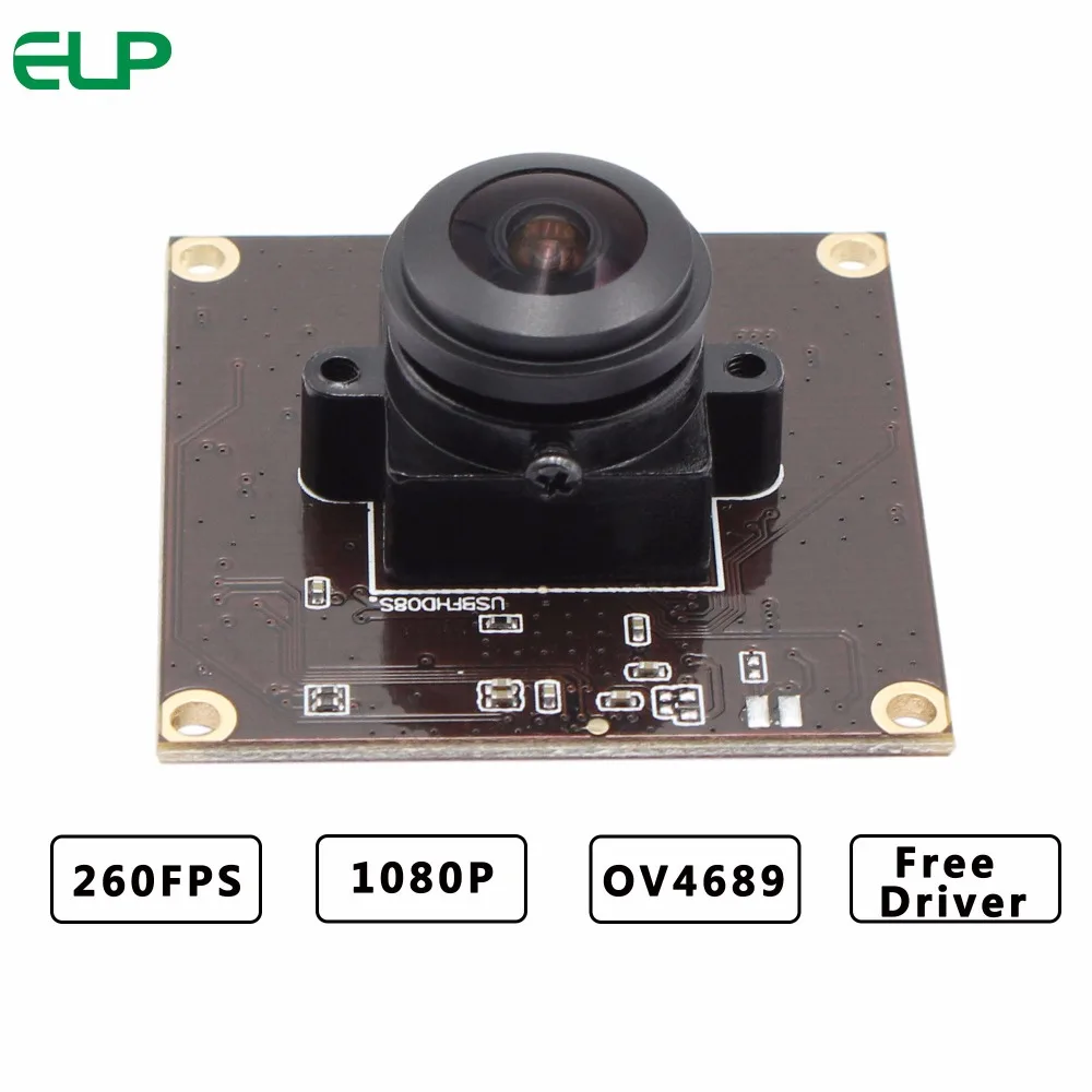 ELP 2 мегапикселя OV4689 CMOS 180 градусов Рыбий глаз монтажная плата модуль HD 720P 120fps камера USB для камеры 360