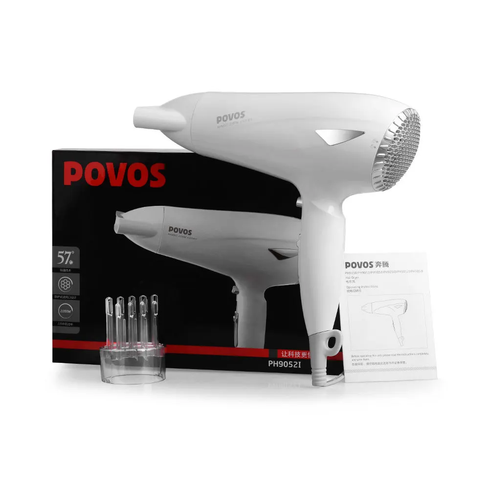 POVOS PH9052I профессиональный фен для волос отрицательное ионное оборудование