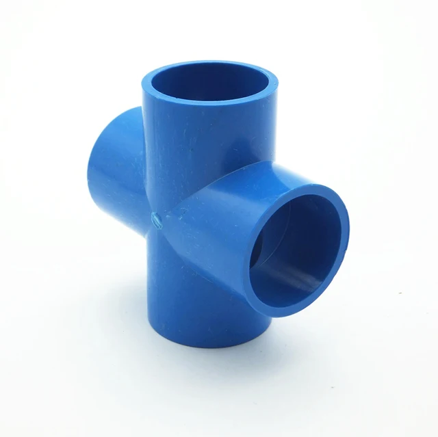 25mm ID PVC 4 Way Cross Tube Joint Pipe Fitting Coupler Water Connector