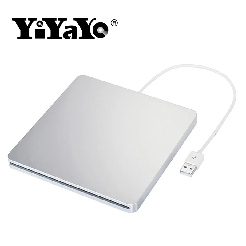 

YiYaYo USB2.0 External Optical Drive CD/DVD-RW Slot-in Burner 8X CD/DVD DVD-ROM Slim Portable for Windows 7/8/10 Mac+Drive bag