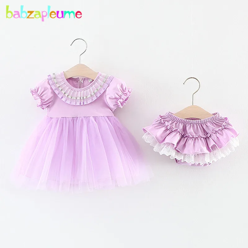babzapleume summer baby girls clothes pink cute short sleeve t-shirt+shorts 1st birthday newborn clothing sets 2pcs suits BC1395