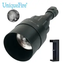 UniqueFire 1605 IR 850nm светодиодный фонарик 75 мм выпуклая линза перезаряжаемый 3 режима ночного видения Zoom факел с USB зарядным устройством для охоты