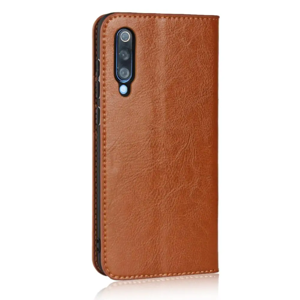 Чехол книжка в ретро стиле из натуральной кожи с откидной крышкой для Huawei Y9 Y7 Y6 Y5