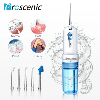 

Proscenic Portable Dental Irrigator 4 Speed Cordless Water Jet Flow Flosser Irrigator Oral USB Charging Electric Tooth Cleaning
