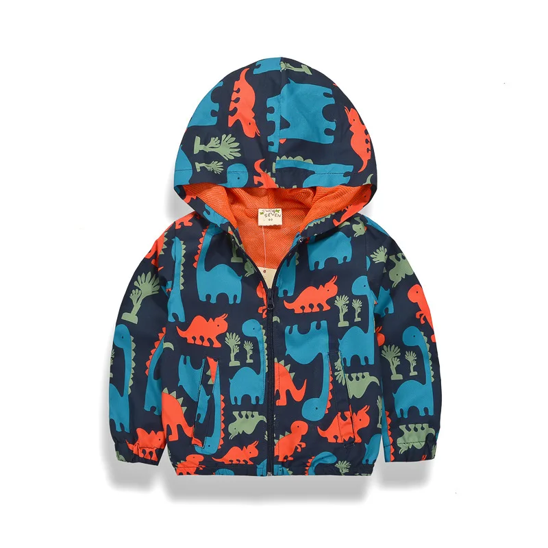 

children summer Jackets clothing baby boy kid boy casual sport Windbreaker dinosaur coat 2-7Y shirts k1