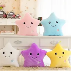 36 мягкие куклы светодио дный звезды свет красочный подушки популярный плюшевый игрушки для детей