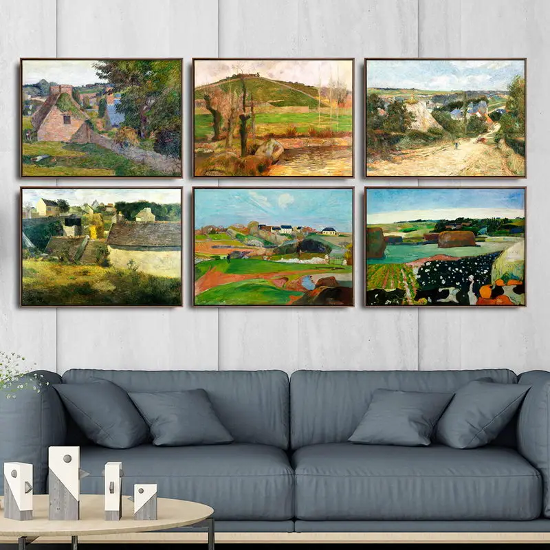 

Home Decoration Art Wall Pictures Fro Living Room Poster Print Canvas Paintings French Paul Gauguin Landscape