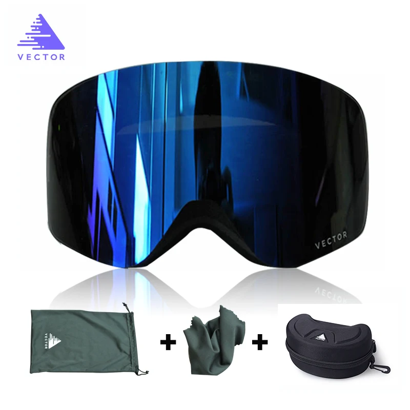 Kopen VECTOR Merk Skibril Mannen Vrouwen Dubbele Lens UV400 Anti fog Ski euml;n Eyewear Sneeuw Bril Volwassen Ski euml;n Snowboard Goggles
