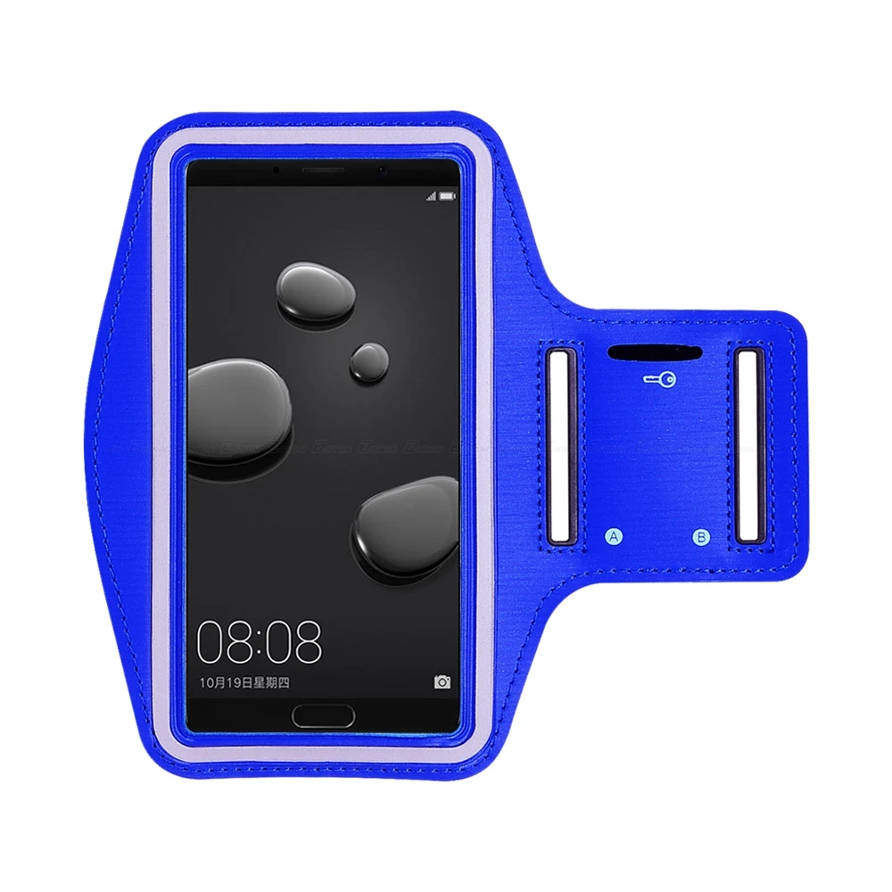 Спортивный Чехол для бега, езды на велосипеде, держатель для телефона, сумка для HuaWei mate RS S 7 8 9 10 30 20X5G Lite Pro, чехол с ремешком на руку - Цвет: Темно-синий