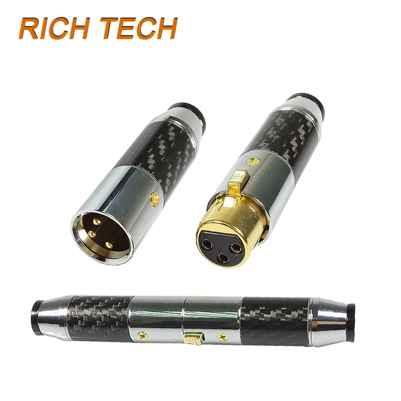 

12 Sets/lot Pink Black 3 Pin XLR Male Plug+Female Jack in Set XLR Plug Jack Socket Wire Connector 2 Colors Wholesales